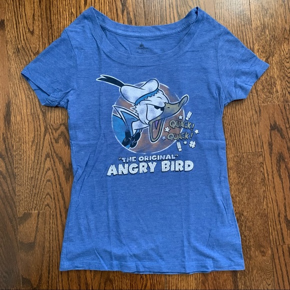 Disney Parks blue Donald Duck “The Original Angry Bird” tee size small/medium - Picture 1 of 3